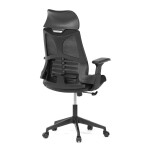 Židle kancelářská, černá MESH, plastový kříž