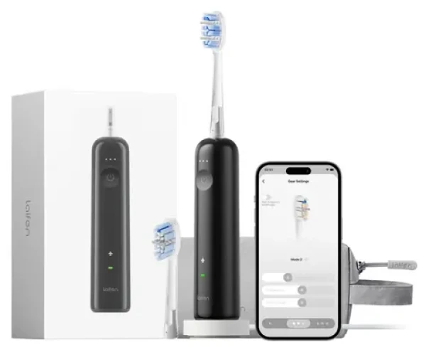 Laifen Wave Pro LFTB02-P černá / Elektrický zubní kartáček / oscilační / 66 000 pohybů/min / Bluetooth / IPX8 (6942590701049)