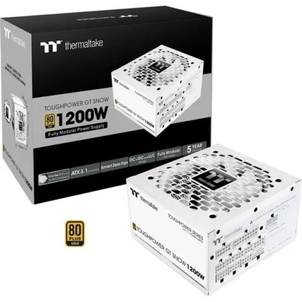 Thermaltake Toughpower GT 1200W bílá / ATX 3.1 / aktivní PFC / 80 PLUS Gold / modulární (PS-TPT-1200FNFAGE-W)