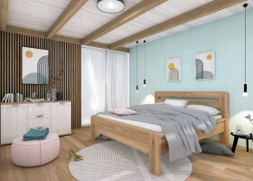 Massivo.cz Dubová postel Dublin Supra 180x200 cm, dub, masiv