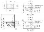 DURAVIT - Happy D.2 Závěsné WC pro bidetové sedátko SensoWash, Rimless, sWonderGliss, bílá 25505900001