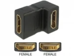 Delock adaptér HDMI samice - HDMI samice / 90° dole (65075)