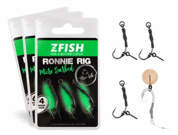Zfish Návazec Ronnie Rig Velikost 4 3ks (ZF-7357)