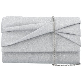 Módní dámské psaníčko Michelle Moon Chima, stříbrné