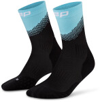 CEP dámské běžecké kompresní vysoké ponožky EDT. SPLIT - blackl/light blue Velikost: IV (Vel. chodidla 40-43)