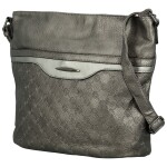 Módní dámská koženková crossbody kabelka Blandina new, stříbrná