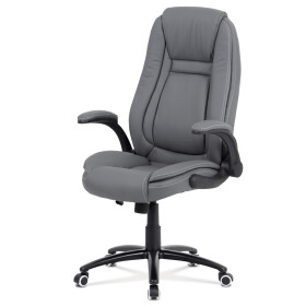 Kancelářské křeslo, houpací mechanismus, šedá ekokůže, KA-G301 GREY