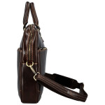 Luxusní kožená business taška Benedikt, tmavě hnědá