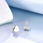 LUNICA Stříbrné puzetové náušnice SRDCE 0810