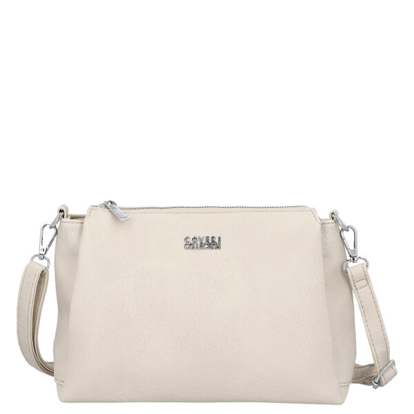 Trendy dámská koženková crossbody kabelka Denissa, béžová