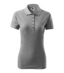 Pique Polo polokošile dámská tmavě šedý melír 2XL
