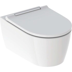 GEBERIT - ONE Závěsné WC se sedátkem softclose, TurboFlush, KeraTect, bílá/chrom 500.202.01.1