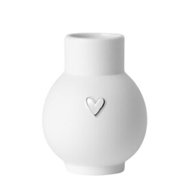 Räder Porcelánová vázička Ball Silver 9 cm, bílá barva, porcelán