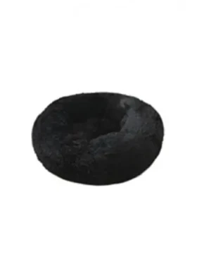 AnimALL Pelíšek plyš kulatý černý 50 cm (111342)