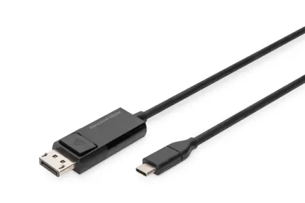 Digitus AK-300334-020-S černá / Redukce USB-C na DisplayPort / 2 m / DisplayPort 1.4 / 8K 30Hz / 4K 144Hz (AK-300334-020-S)