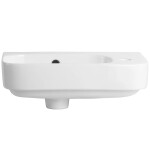CERANO - Umývátko keramické - nástěnné - Arco - pravá - bílá lesklá - 45x25,5 CER-680345