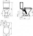 IDEAL STANDARD Splachovací nádrž, boční napouštění, bílá E876001