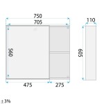 REA - Sada koupelnového nábytku s umyvadlem Gama T25023 KJM 80CM REA-M0210