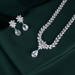 Luxusní souprava šperků Swarovski Elements Desireé, Bílá/čirá 43 cm