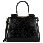 Luxusní dámská koženková kabelka do ruky Wieke, černá