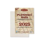 Plánovací roční mapa 2025 Retro skládaná - nástěnný kalendář