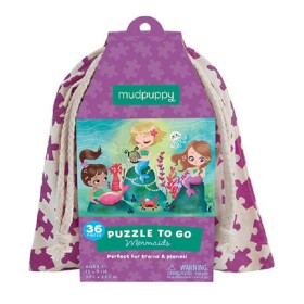 Mudpuppy Puzzle na cesty - Mořské panny ( (36 dílků)