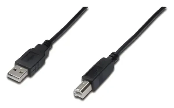 Digitus černá / Propojovací kabel USB 2.0 / Typ A - B (M/M) / 1 m (AK-300105-010-S)