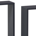 Polička nástěnná, sada 3 ks, MDF, barva šedá matná, baleno v ochranné fólii