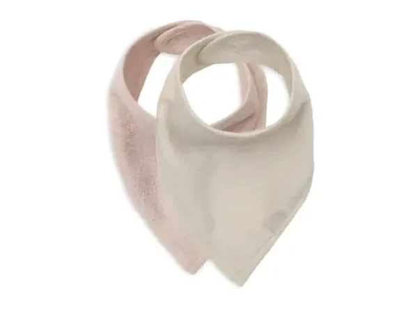 JOLLEIN Bryndáček bandana 2ks Silk Rose, Sand / bavlněné froté / 37 x 24,5 cm (029-867-68226)