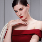 Náušnice ve tvaru lapače snů s perlami Lucilla, Zlatá Bílá