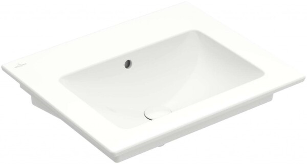 VILLEROY & BOCH - Venticello Umyvadlo 65x50 cm, s přepadem, bez otvoru pro baterii, CeramicPlus, alpská bílá 412467R1