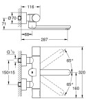 GROHE - Eurosmart Cosmopolitan E Termostatická elektronická umyvadlová baterie, chrom 36332000