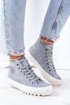 Women's Leather Warm Sneakers Big Star EE274115 Light Blue Velikost: 37