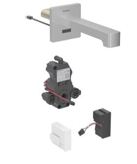 GEBERIT - Brenta Elektronický umyvadlový ventil pod omítku, síťové napájení, easy to clean, kartáčovaná nerez 116.291.SN.1