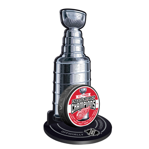 Mustang Puk Detroit Red Wings NHL Stanley Cup Champions Puck Stand
