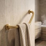 Koupelnové úhlové madlo BRUSH GOLD REA-91505