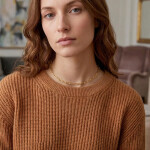 Náhrdelník Alice Gold z chirurgické oceli – řetízkový design, Zlatá 42 cm