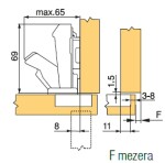 BLUM 71T658E závěs, naložený, Expando, 170° (179411)