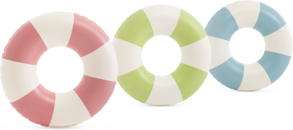 Nafukovací kruh pruhovaný Coastal Cabana - Alltoys Intex