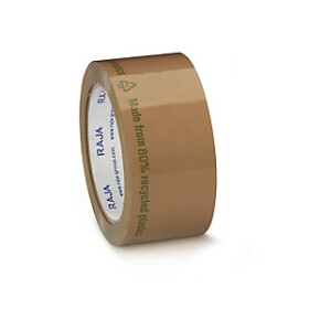 6 x Průhledná tichá lepicí páska RAJA z 80% recyklovaného polypropylenu, 50 mm x 66 m, 32 mikronů - mini balení