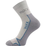 VOXX Ponožky bavlněné sportovní LOCATOR B světle šedé s tyrkysovou 39-42 103068