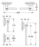 GROHE - Essentials Set koupelnových doplňků, chrom 40823001