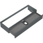 MEXEN/S - Rivel koupelnová skříňka pod umyvadlo 140, 1 šuplík, reliéf , grafit mat 91A20-14023-1-BF66