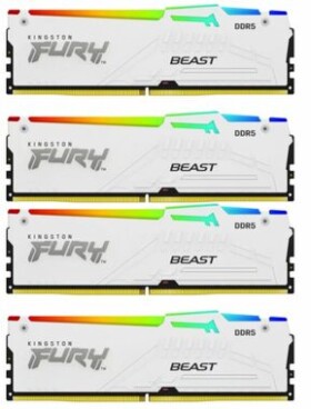 Kingston Fury Beast White RGB 128GB (4x32GB) DDR5 5600MHz / CL40 / DIMM / XMP (KF556C40BWAK4-128)