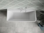 MEXEN/S - Volta vana volně stojící rohová 170 x 75, bílá/černá, sifon a přepad bílá 51131707575-20