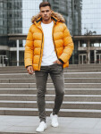 Pánská prošívaná zimní bunda žlutá FashionStreet TX4162 XXL