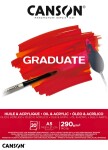 Canson Papír na akryl a olej Graduate Oil & Acrylic blok A5 290g, 20 listů