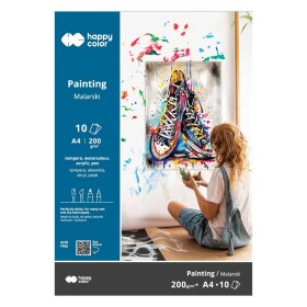 Univerzální výtvarný blok Painting A4 Happy Color 200 g/m², 10 listů