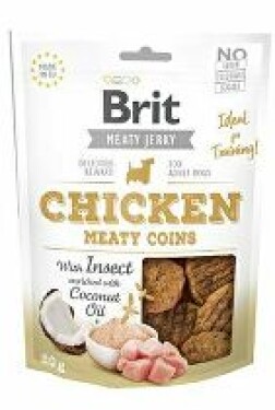 Brit Jerky Chicken with Insect Meaty Coins 80g + Množstevní sleva