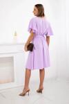 Šaty s vrstveným výstřihem světle fialová UNI